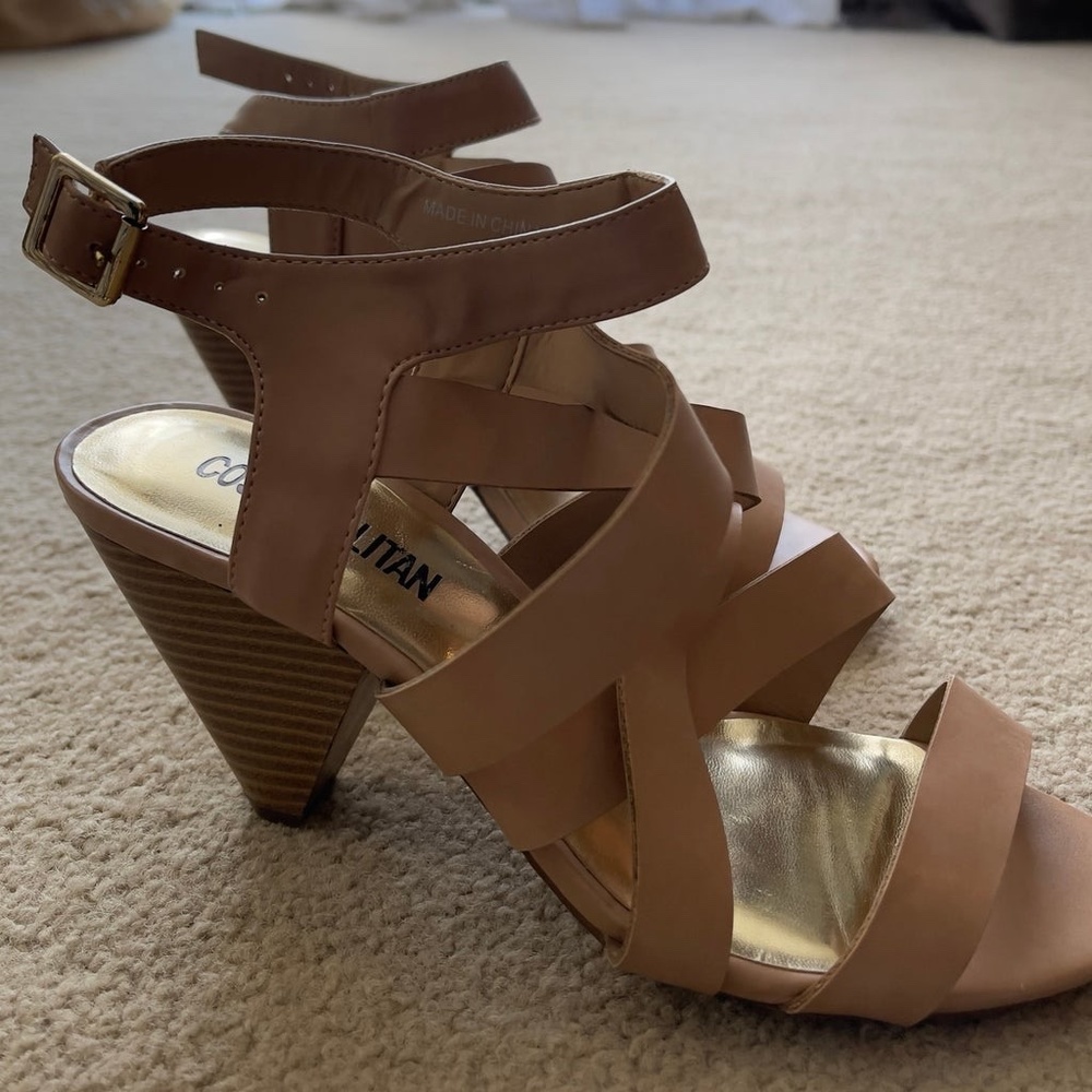 Cosmopolitan Strappy Nude Heels